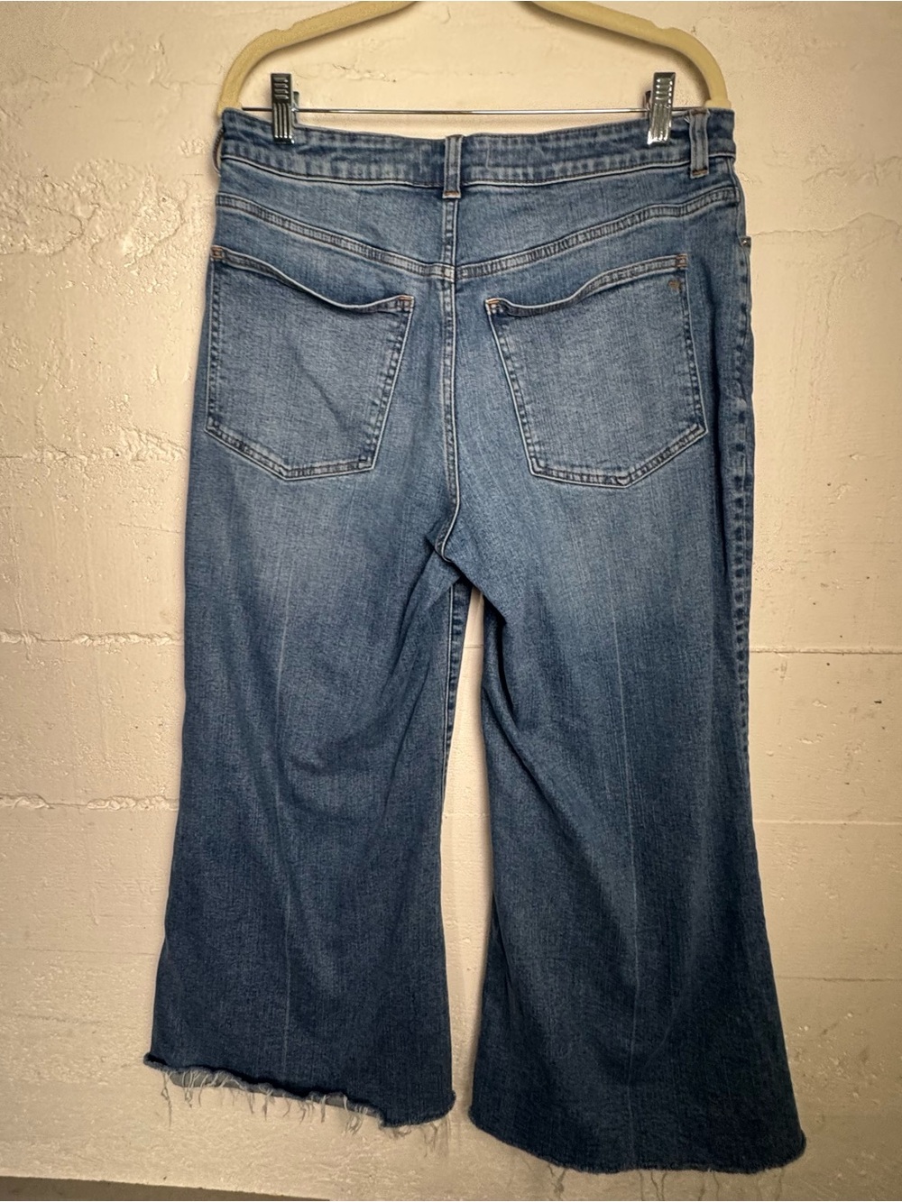 Madewell High-Rise Curvy flared Wide Leg Jeans in medium blue Wash Size 30 - Picture 9 of 13